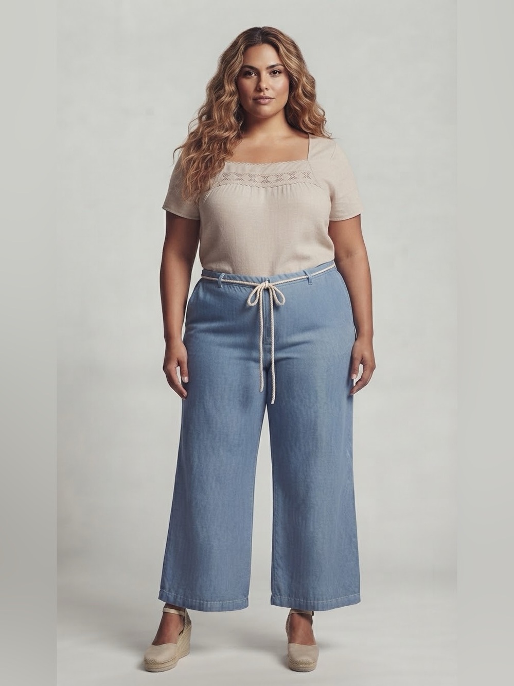 Michael Michael Kors Wide Leg Medium Blue Denim Jean